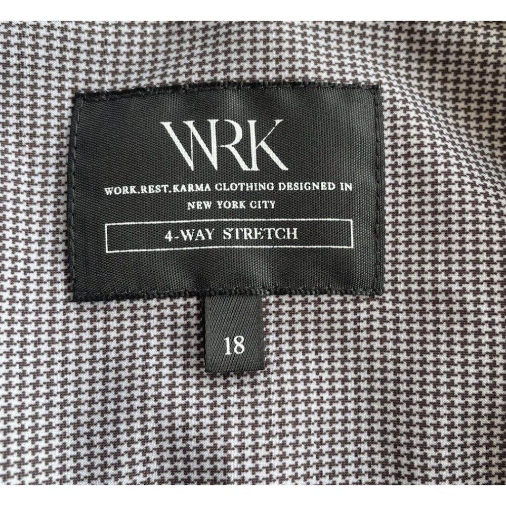 WRK Men’s Button Up Shirt 4-Way Stretch Work Rest Karma Long Sleeve Size 18 - Picture 2 of 15